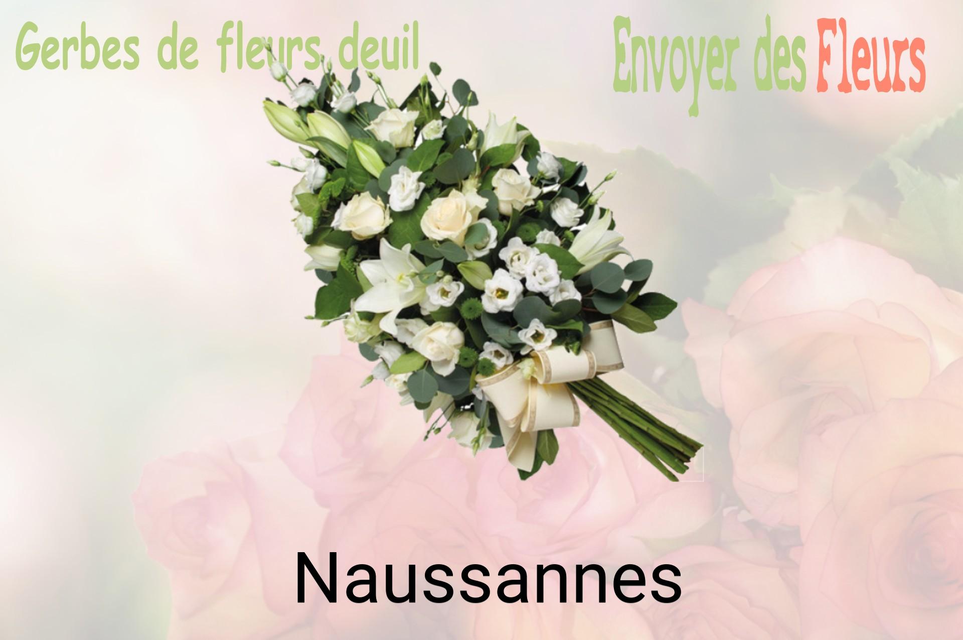 Gerbe de fleurs de deuil livrée à Naussannes